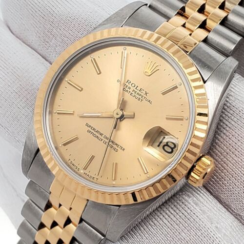 Rolex Datejust 31mm Champagne Index 2-Tone Gold/Steel Jubilee Watch 68273