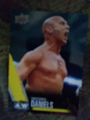 Christopher Daniels #44 Yellow Parallel AEW 2021 Upper Deck Wrestling Card.