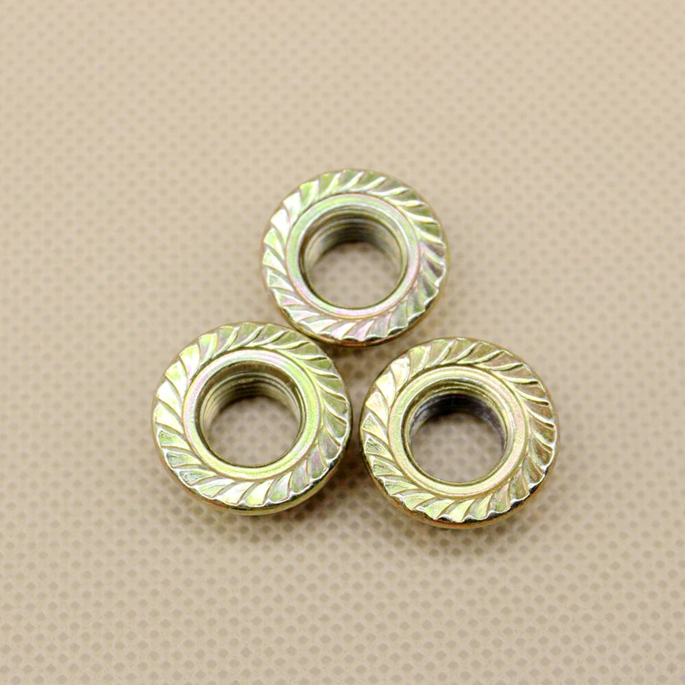 For Honda Exhaust Serrated Flange Spin Lock Nuts M10-1.25 NEW 90212-SA5-003 - Image 2 of 4