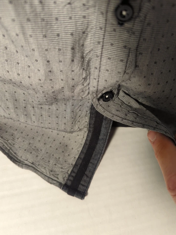 Smash Men's Shirt Long Sleeve Black Gray Denim Accents Button Up Shirt Size XL  - Image 4 of 4