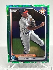 Camilo Diaz 2024 Bowman Chrome Prospect Green Refractor #BCP-135 Houston Astros