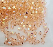 Swarovski 5301 5mm bicone beads, Light Peach AB 24pcs 