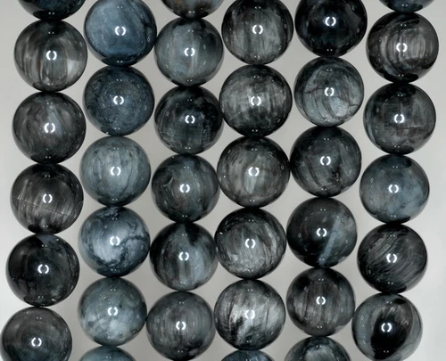 PIEDRA PRECIOSA OJO DE GATO CRISOBERILO OSCURO 12 MM GRADO AA CUENTAS SUELTAS REDONDAS 7 pulgadas - Imagen 2 de 4