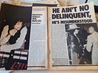 Clipping on  Bob Dylan b/w Patti Smith from Creem 1976