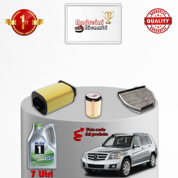 Wartungskit 3 Filter UND ÖL Mercedes GLK 250 X204 155KW 211PS AB 2013-image