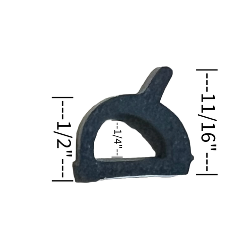 Automotive RV Marine Self Adhesive Exterior Hollow D Rubber Weather Seal Strip - Picture 5 of 5