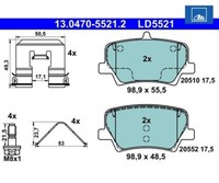Bremsbelagsatz, Scheibenbremse Ate Ceramic Ate 13.0470-5521.2