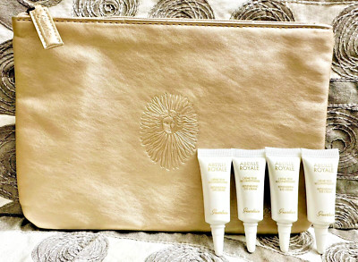 GUERLAIN ABEILLE ROYALE REPLENISHING Eye Cream 5ml / 0.16 fl oz x 4 tubes + bag