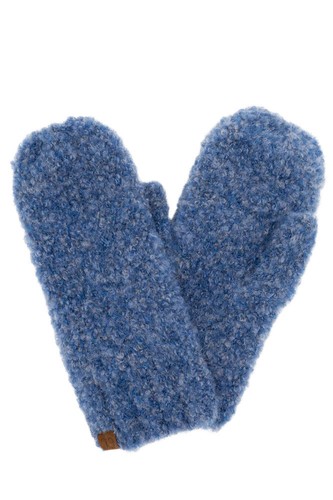 C.C Exclusive Women's Winter Warm Mixed Color Boucle Knit Mitten Gloves - Picture 11 of 15