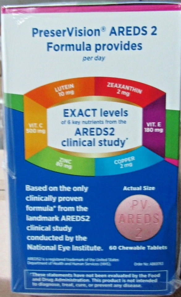 PreserVision AREDS 2 Fórmula Mezcla Sabor Baya 🫐🍓 60 Comprimidos Masticables Foto 2 de 4