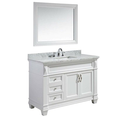 Design Element Dec059b W W Hudson 48 Inch Bathroom Vanity Set In White Ebay