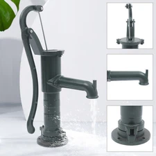 Hand Well pump Manual Deep Water Pump Cast Iron Handheld Press Garden