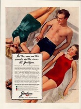 Jantzen Swimsuits 1940 Pin Up GGA Full Page 10.5 x 13.5 Print Ad
