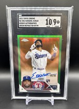 2023 Topps Chrome Ezequiel Duran Green Refractor Rookie RC Auto #/99 SGC 9 Pop 1