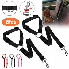 2pcs Dog Seat Belt Leash Pet Seatbelt Car Suv Safety Adjustable Harness Tether