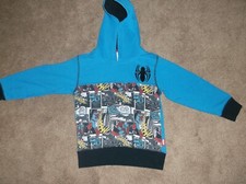 Boys Hooded Sweatshirt - Disney - Size 5/6 - Blue - Spiderman