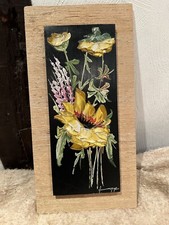 Gemälde Ölgemälde Blume schwarz Gelb Fyee Kunst Antiquität grün ö