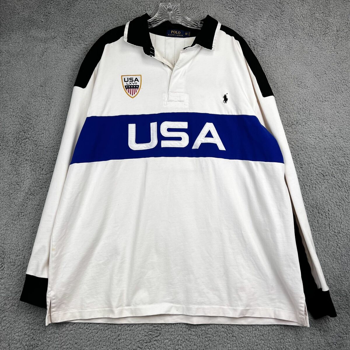 Polo Ralph Lauren USA #3 Rugby LXVII Polo Rugby Shirt Size Polo Ralph Lauren USA #3 Rugby LXVII Polo Rugby Shirt Size
