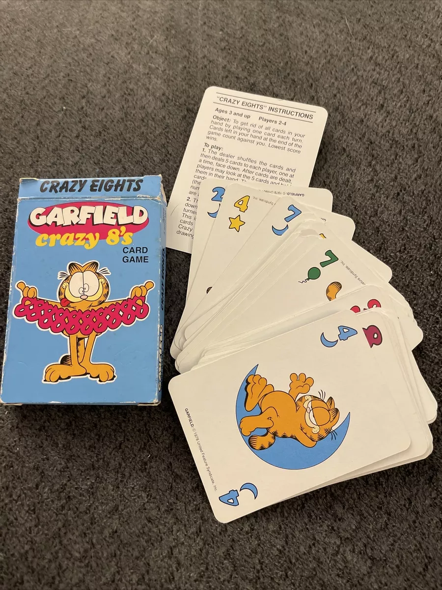 Vintage Garfield Crazy 8's Card Game Complete A2