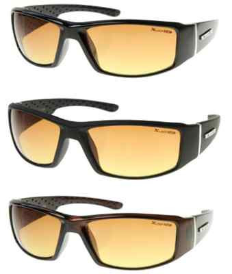 Xloop Sport Wrap HD Nacht Fahren Sonnenbrille Gelb Hochauflösende Brille
