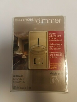 Lutron Electronics S-600PH-IV Preset Slide Dimmer, 600Watt, Ivory
