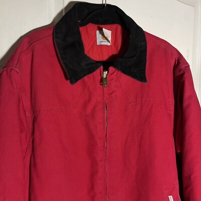Vintage Carhartt Santa Fe Jacket Quilt Lined USA JQ160 Red Vintage Carhartt Santa Fe Jacket Quilt Lined USA JQ160 Red
