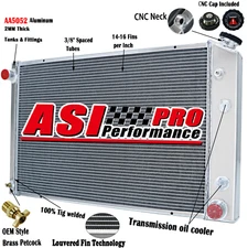 ASI 4 Row Aluminum Radiator For 1973-1987 Chevy C/K Pickup C10 C20 C30 K10/20