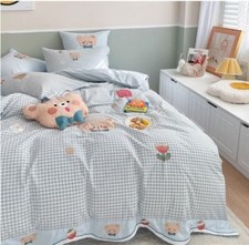 New Double Size Duvet Cover 2 Pillowcases 1 Fitted Sheet Set Child 100 Cotton