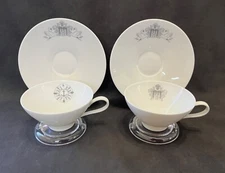 2 Rosenthal Rode & Zerrath Glashaus Hamburg-Service Cups and Saucers
