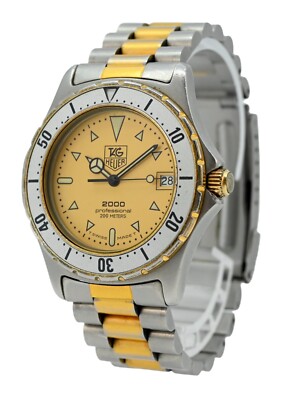 TAG Heuer プロフェッショナル2000シリーズ 974.006 Vintage 38mm Men's Tag Heuer Professional 2000 Series Two