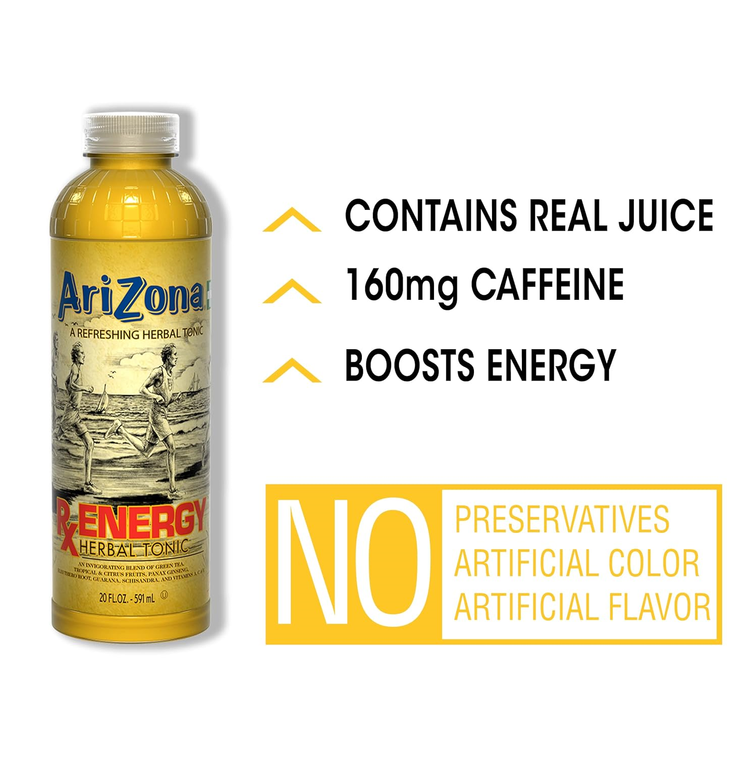 AriZona Rx Energy Herbal Tonic, 20 Fl Oz (Pack of 12) eBay