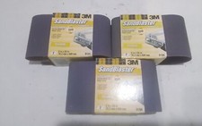LOT OF 3 3M SandBlaster 9194 3" x 24" 120-Grit Finishing Power Sand Belt (SP405)