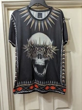Black Tag By Zara Man Graphic Tee XL Skull Print 