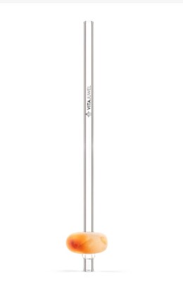 VitaJuwel - Glass Drinking Straw Carnelian - Vita Juwel - 100% Plastic Free.