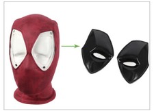 Deadpool Cosplay Red Mask With Faceshell And Lenses Magnetic - Detachable Helmet