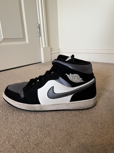 Nike Air Jordan 1 Mid Satin Grey Toe (Size 11) | eBay