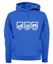 Eat Sleep Game - Adult Hoodie / Sweater - Gamer Gaming Console PC Love Computer