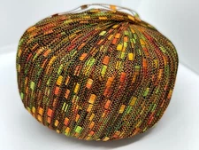 Skinny Ladder Ribbon Yarn - SRK Collection Kitty #607 Orange Green Gold 50g 251y