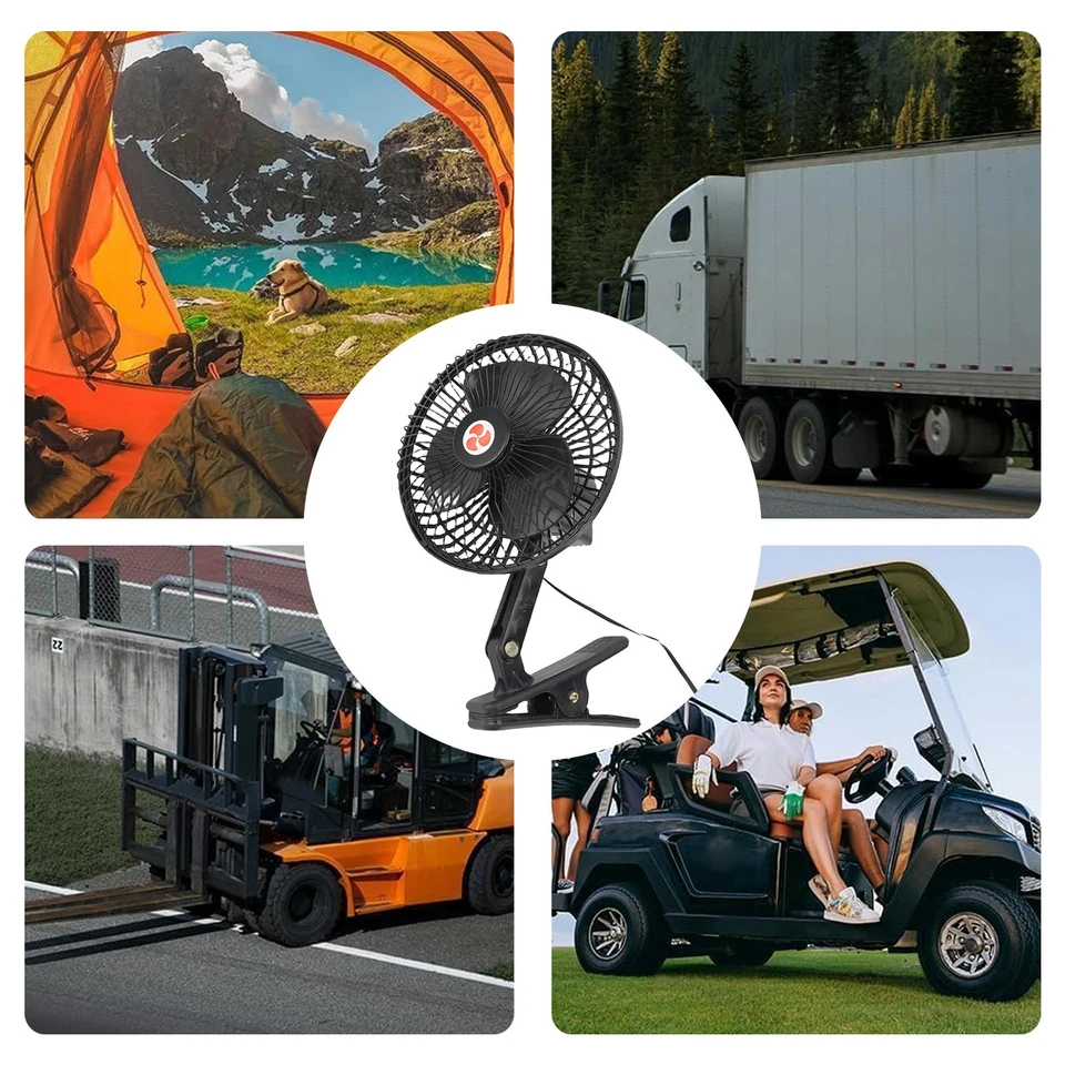 Portable Auto Cooling Fan Clip Fixing Quiet Energy Efficient Universal Car - Image 4 of 4