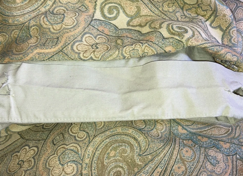 Funda nórdica completa POTTERY BARN Sabrine Queen para edredón cachemir algodón verde Foto 4 de 4