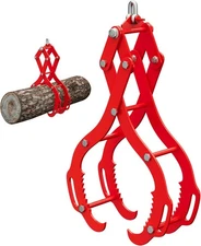 Log Lifting Tongs 4 Serrated Claw Hook Log Tongs Steel Swivel Dragging Tong