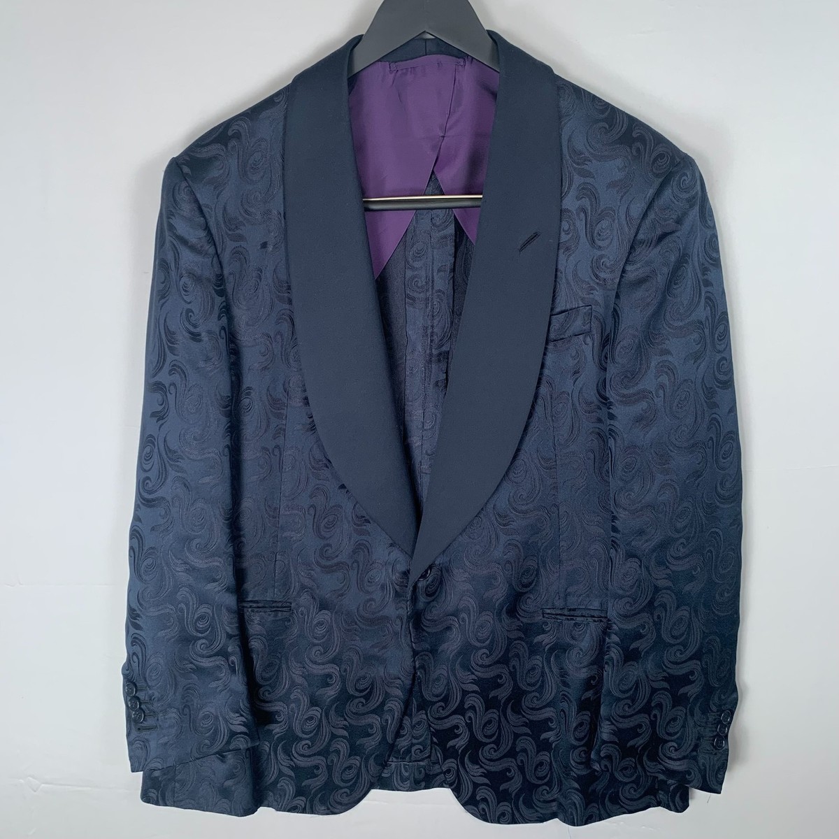 Ralph Lauren Mens Tuxedo Jackets Purple Label Silk Wool Blue