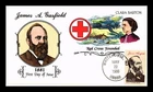DR JIM STAMPS US COVER PRESIDENT JAMES A GARFIELD FDC COLLINS HAND PAINTED
