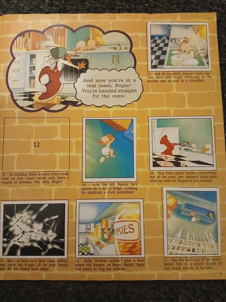 Who Framed Roger Rabbit Panini Album 1988 Incomplete. 184 out of 216 sti - Image 4 of 4