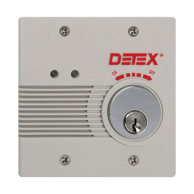DETEX EAX-2500SK GRAY W-CYL Exit Door Alarm,Gray,Plastic,100 dB 44ZV29