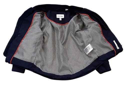 Lacoste Navy Blue Toddler Boy Full Zip Collarless Jacket Coat Size 4 Logo Prep - Picture 5 of 8