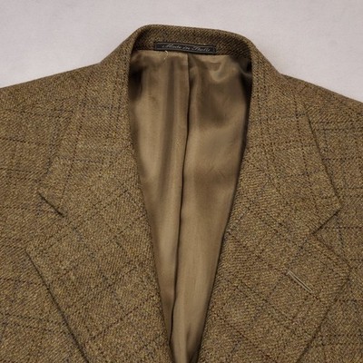 Corneliani Sport Coat Mens 42R (EU 52R) Wool Windowpane Three Button Dual Vent