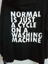 NWT Dubgee by Whoopi Size M 'Normal is Just a Cycle on'  Hoodie Sweatshirt NEW 