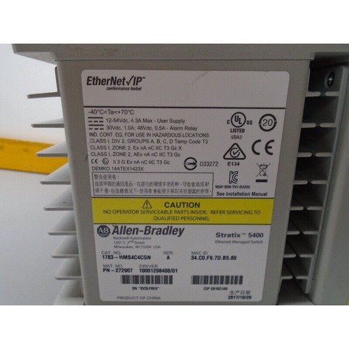 Allen Bradley 1783-HMS4C4CGN Stratix5400 Ethernet Managed Switch NEW US Free Tax - 第 7/10 張圖片