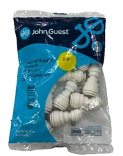 John Guest Reducing Straight Connector 3/8" x 1/4" PP201208W-US  Bag Of 10
